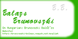 balazs brunovszki business card